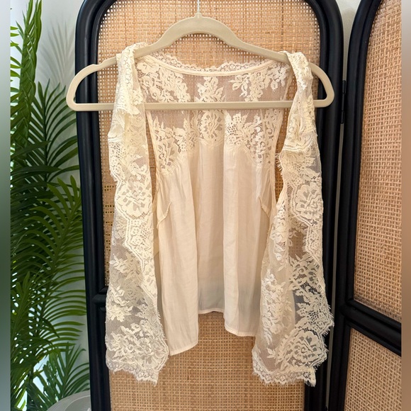 Free People Open Back Lace Sleeveless Top - Picture 1 of 4